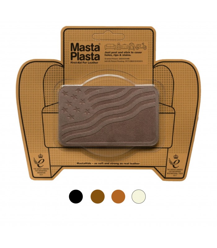 Patch Masta Plasta taille M réparation cuir suédé 10x6cm drapeau USA