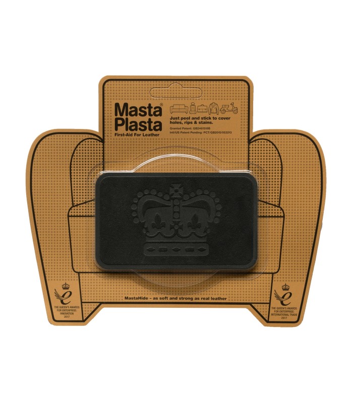 Patch Masta Plasta taille M réparation cuir suédé 10x6cm couronne royale