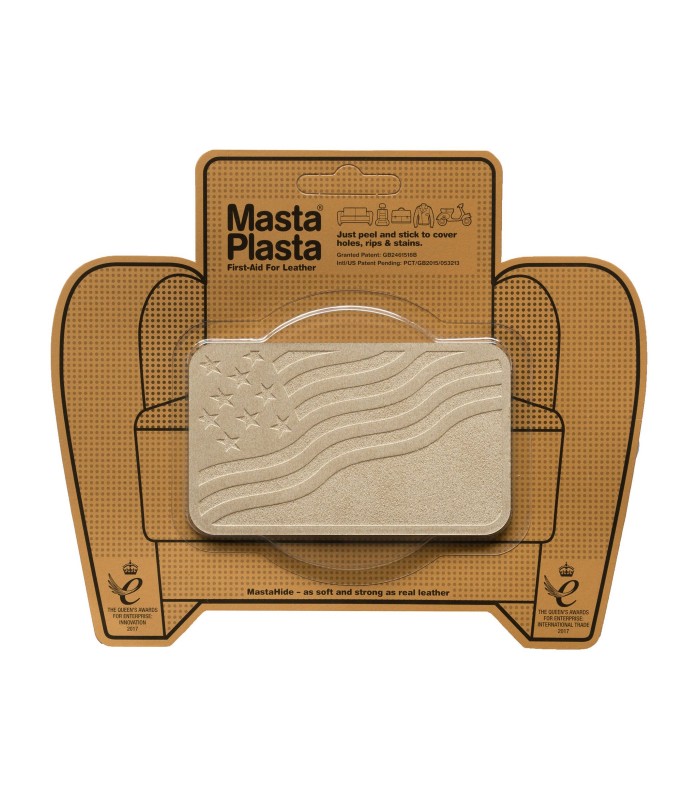 Patch Masta Plasta taille M réparation cuir suédé 10x6cm drapeau USA