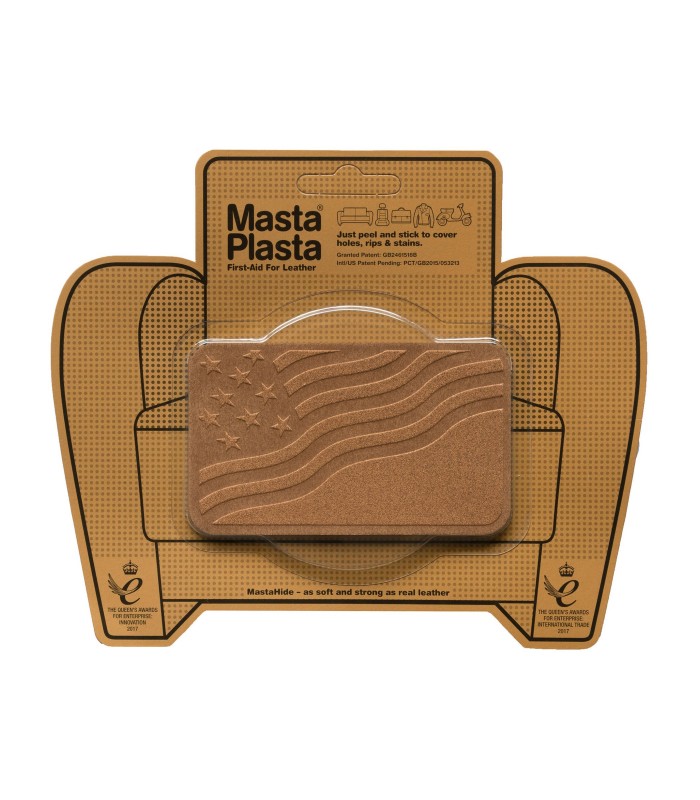 Patch Masta Plasta taille M réparation cuir suédé 10x6cm drapeau USA