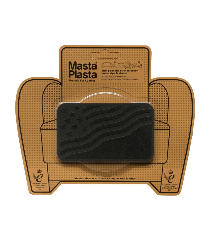 Patch Masta Plasta taille M réparation cuir suédé 10x6cm drapeau USA