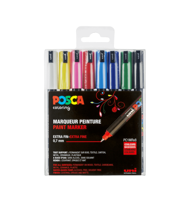 Opitec Espana  Rotuladores POSCA Marker - Colores básicos, 8 ud.