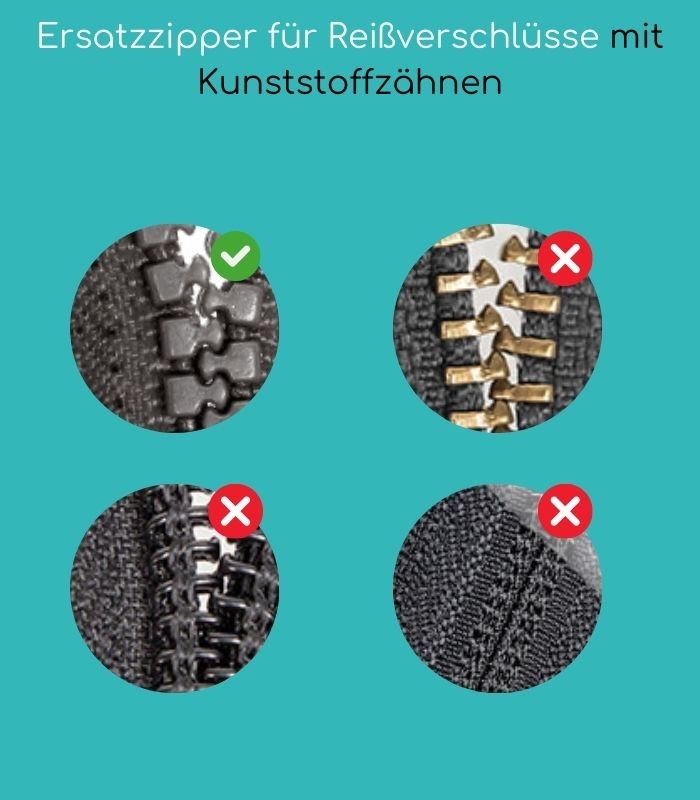 Clip&Zip Zipper Reparaturset für Kunststoffzähne