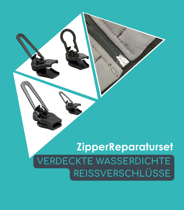 Clip&Zip Zipper Reparaturset  für verdeckte wasserdichte Reißverschlüsse