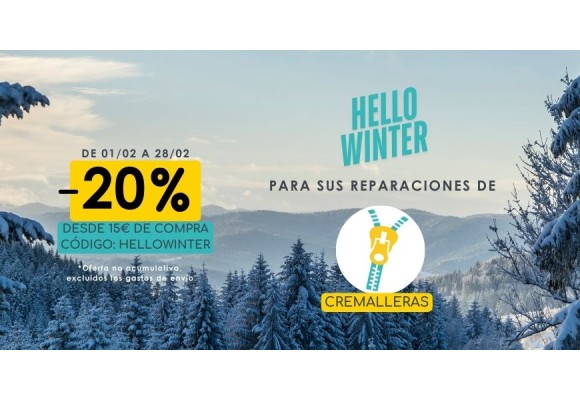 Promotion -20% dès 15€ d'achat - Code HELLOWINTER